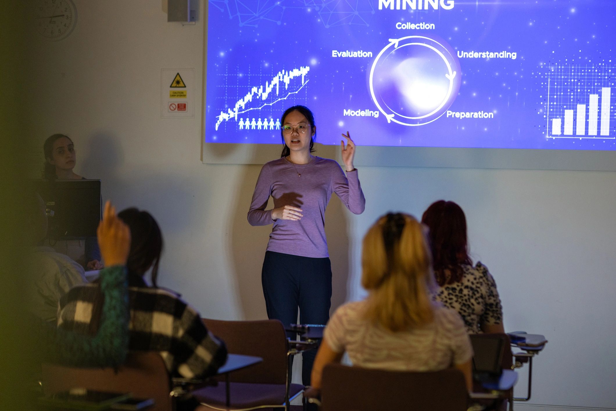Team presenting security insights in a collaborative setting